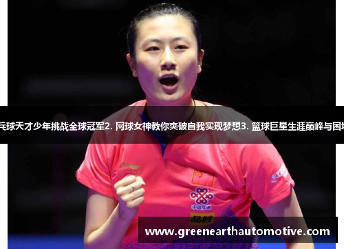 1. 乒乓球天才少年挑战全球冠军2. 网球女神教你突破自我实现梦想3. 篮球巨星生涯巅峰与困境探秘